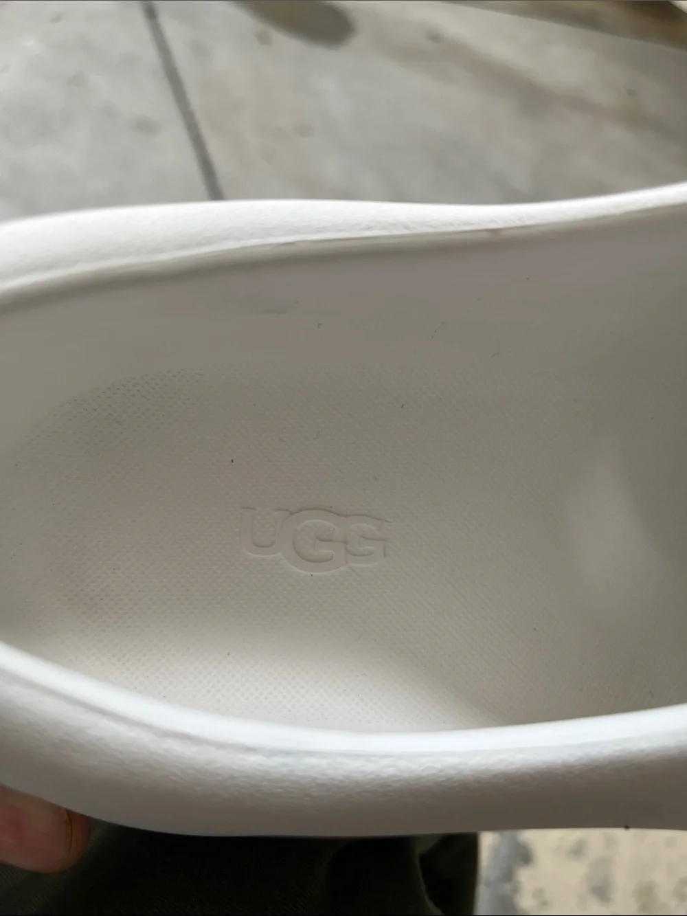 UGG women’s White Slip-On Foam Clog Sneakers